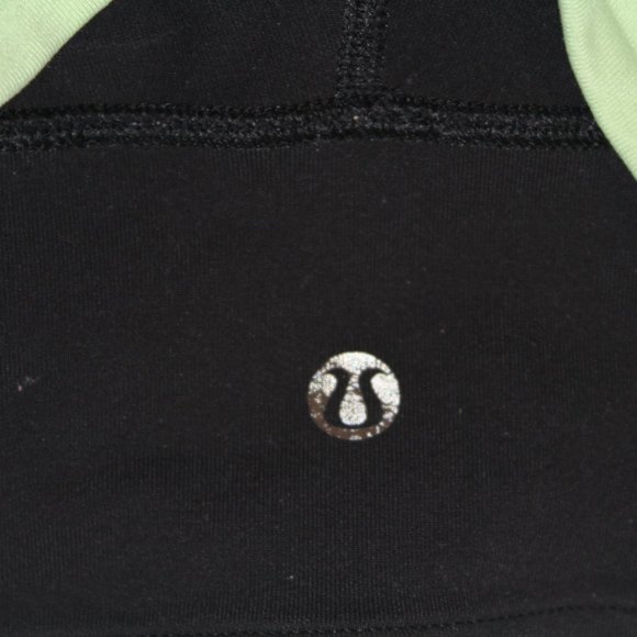 lulu lemon legging crop sz 6 black blue - Picture 2 of 5